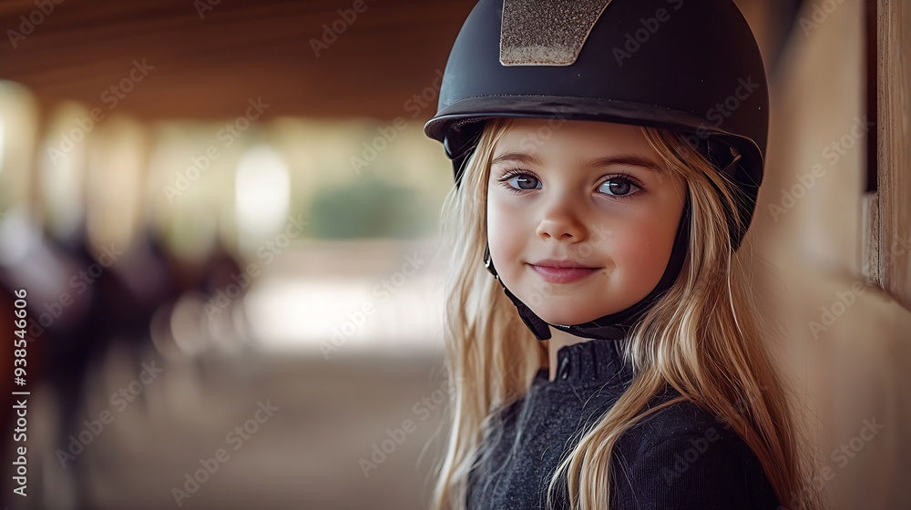 Horse riding school Little children girls at group training equestrian lessons in indoor ranch horse riding hall Cute little beginner blond girl kid in helmet sitting on brown horse ho : Generative AI Horse riding school Little children girls at group training equestrian lessons in indoor ranch horse riding hall Cute little beginner blond girl kid in helmet sitting on brown horse ho : Generative AI