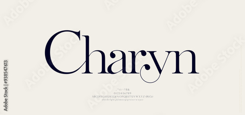 Luxury font alphabet logo. Typography Beauty fashion elegant classic letters serif italic fonts decorative wedding vintage charyn logos. vector illustration