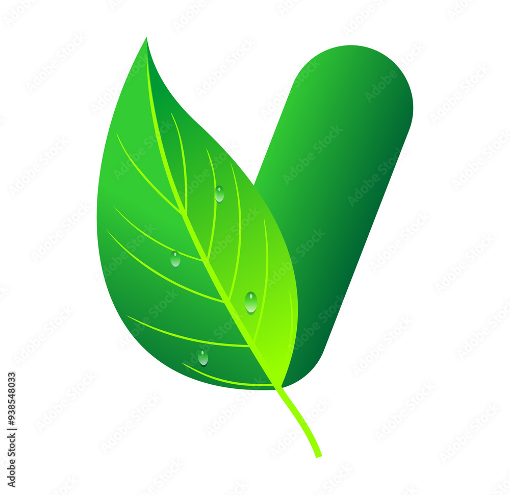 letter V logo with leaf letter V logo with leaf