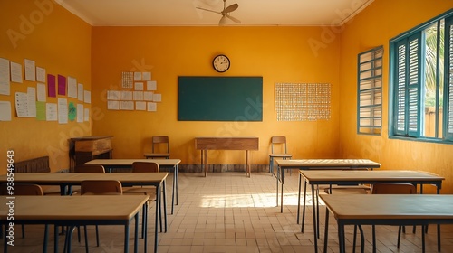 Empty Gambian Classoom : Generative AI photo