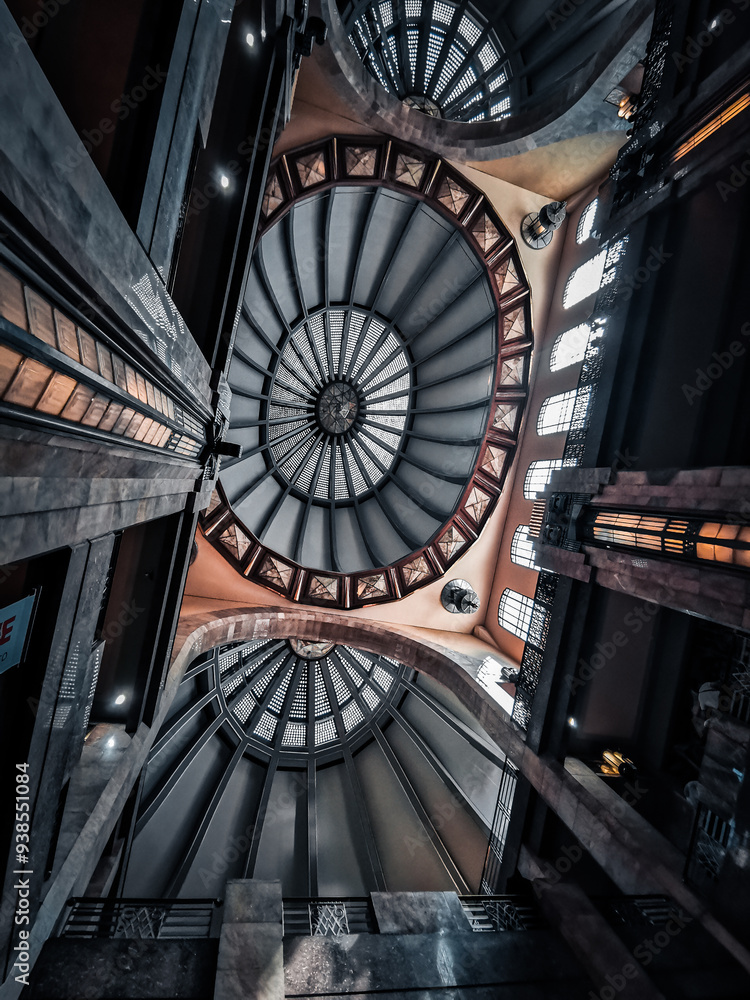 Fototapeta premium art deco building interior ceiling
