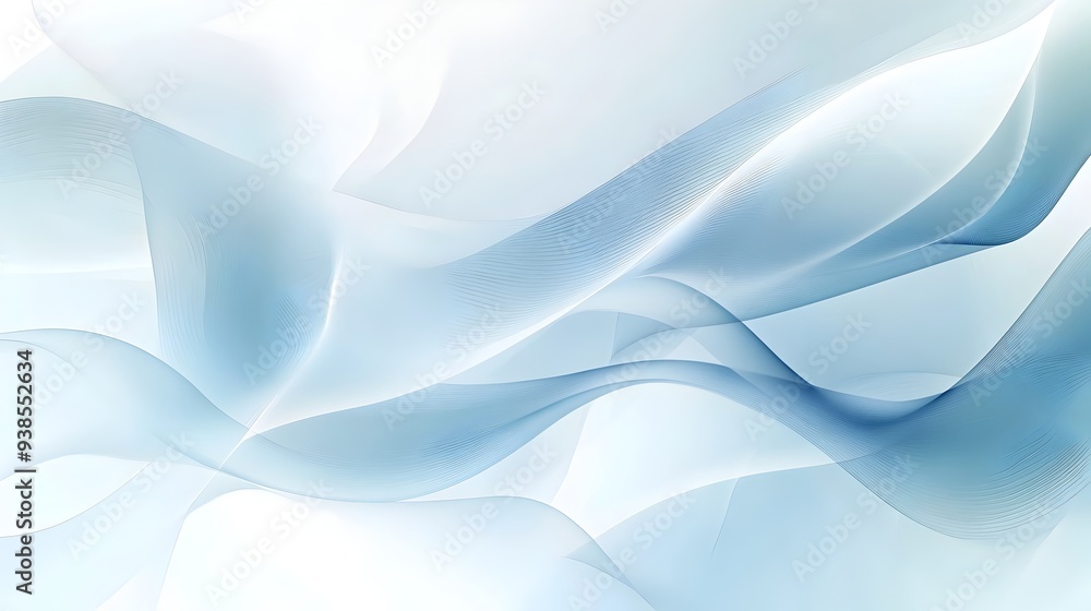 Fototapeta premium Smooth Gradient Abstract Background with Simple Geometric Shapes in Shades of Blue and White Ideal for Presentations Website Designs and Digital Layouts