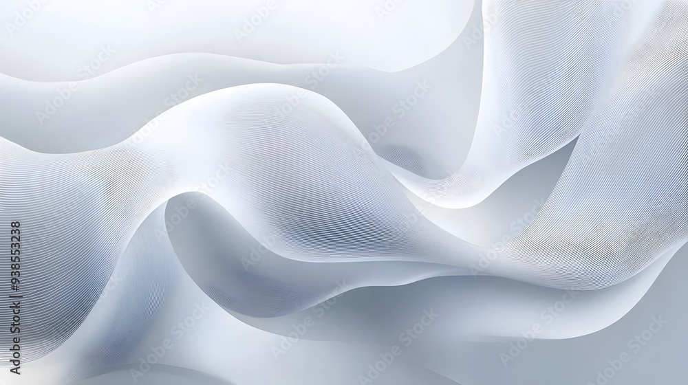 Obraz premium Smooth gradient background transitioning from light gray to white featuring delicate geometric shapes in a minimalist modern design perfect for professional presentations digital designs