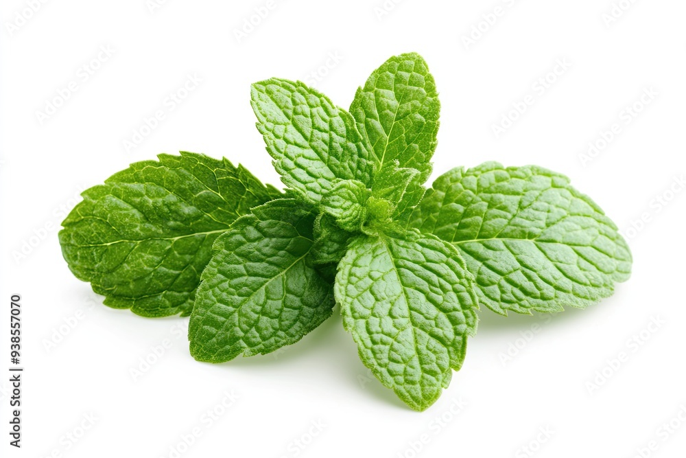 Mint leaf. Fresh mint on white background. Mint leaves isolated. Full depth of field Mint leaf. Fresh mint on white background. Mint leaves isolated. Full depth of field