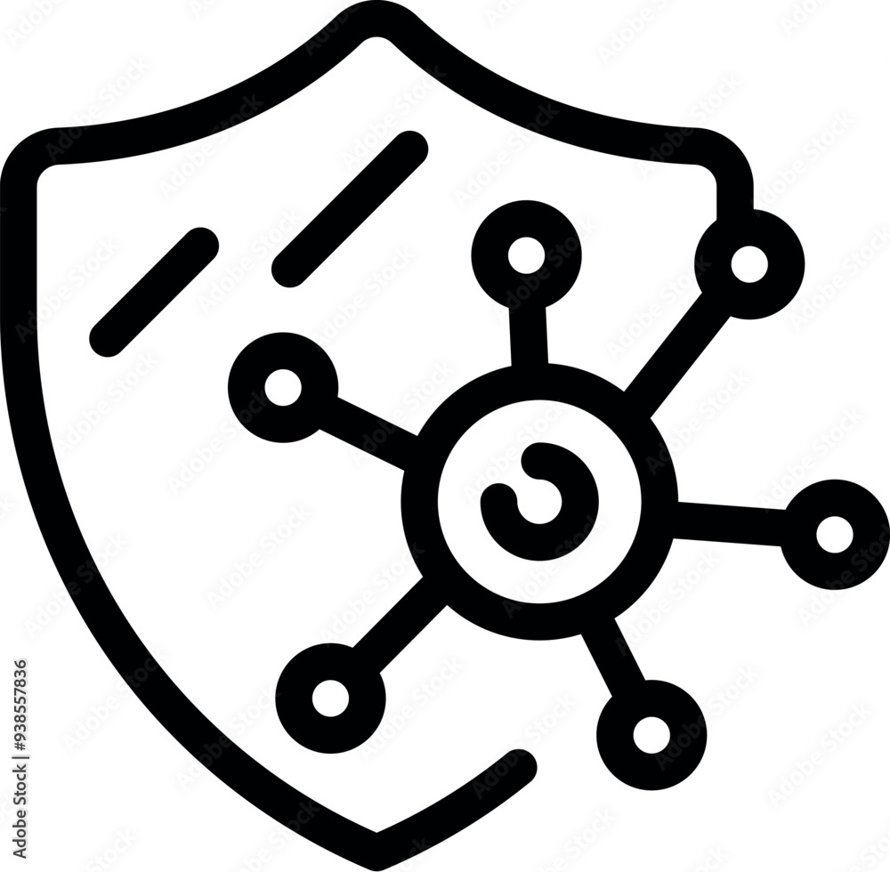 Antivirus software is protecting data from a virus attack Antivirus software is protecting data from a virus attack