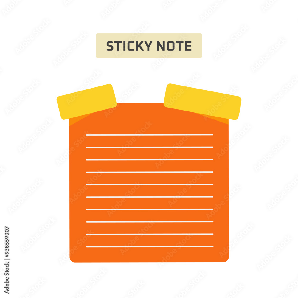 Icon Flat Sticky note fun dynamic color set Icon Flat Sticky note fun dynamic color set
