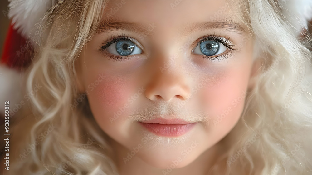 Little girl with blonde hair and blue eyes looking at the camera. Little girl with blonde hair and blue eyes looking at the camera.