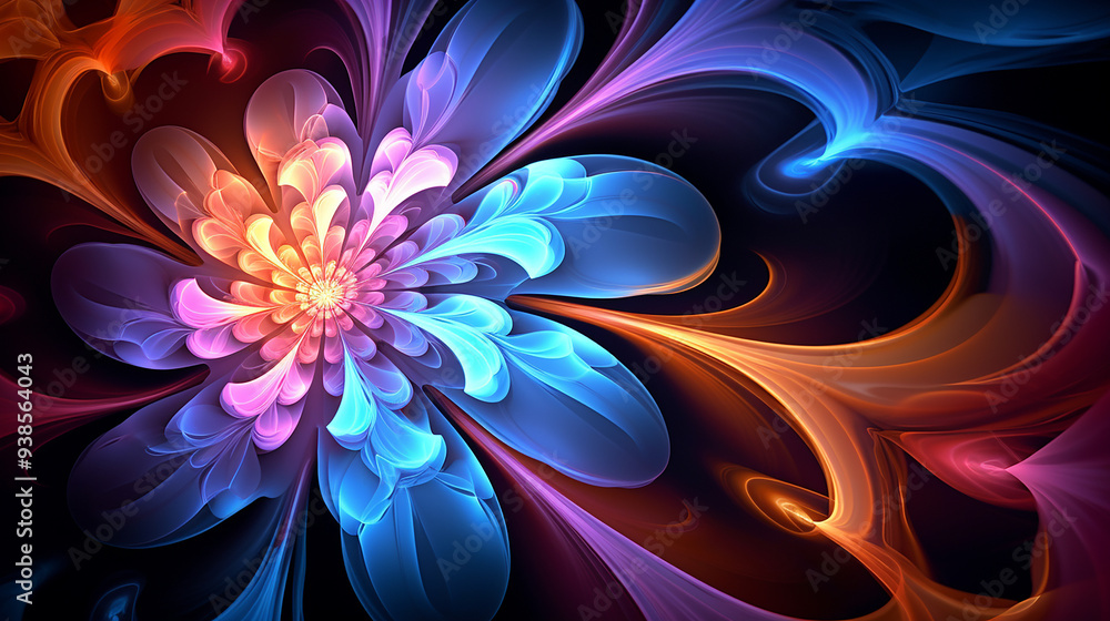 Abstract Fractal Patterns with Dynamic Flowing Shapes Abstract Fractal Patterns with Dynamic Flowing Shapes