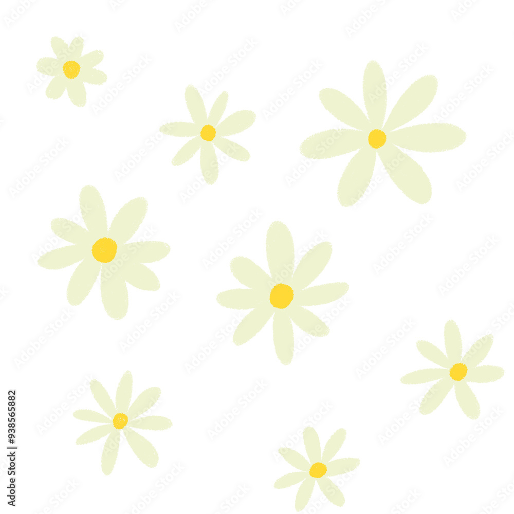 Daisy flower painting pattern Daisy flower painting pattern