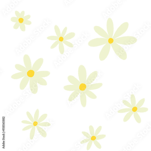 Daisy flower painting pattern 