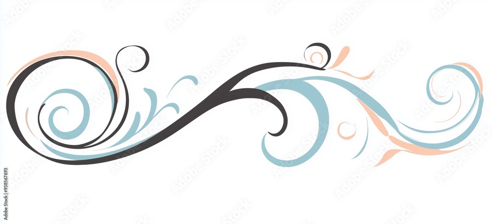 Flowing Swirls and Curves in Elegant Decorative Art Flowing Swirls and Curves in Elegant Decorative Art