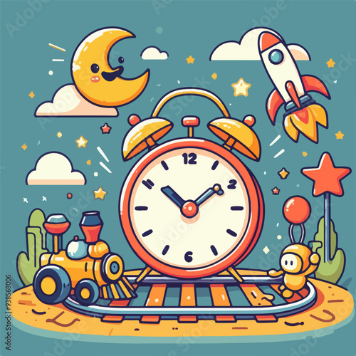 alarm clock education childish book story
