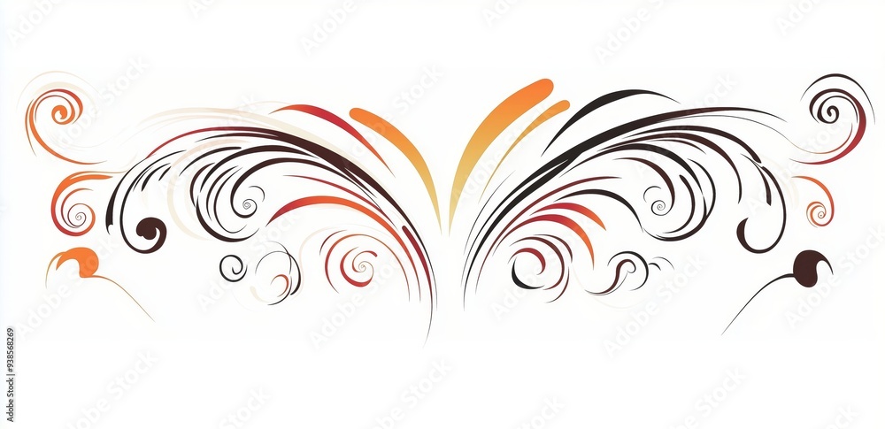 Fototapeta premium Beautiful Swirling Patterns in Elegant Flowing Design