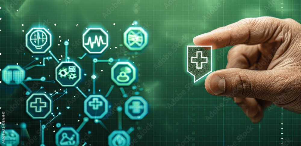 Businessman Touching Plus Symbol for Value Added and Profit Growth, Health Insurance and Economic Development Businessman Touching Plus Symbol for Value Added and Profit Growth, Health Insurance and Economic Development