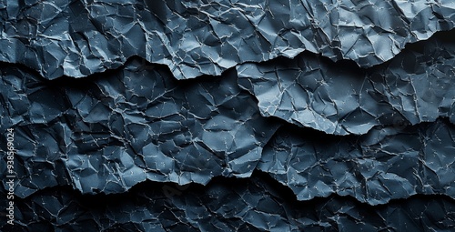 Wallpaper Mural Black Crumpled Paper Texture Top View Background for Design and Decoration Torontodigital.ca