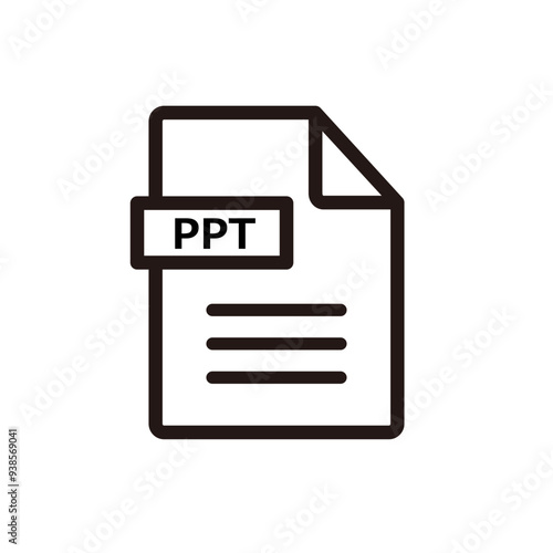 PPTのファイル形式のアイコン
