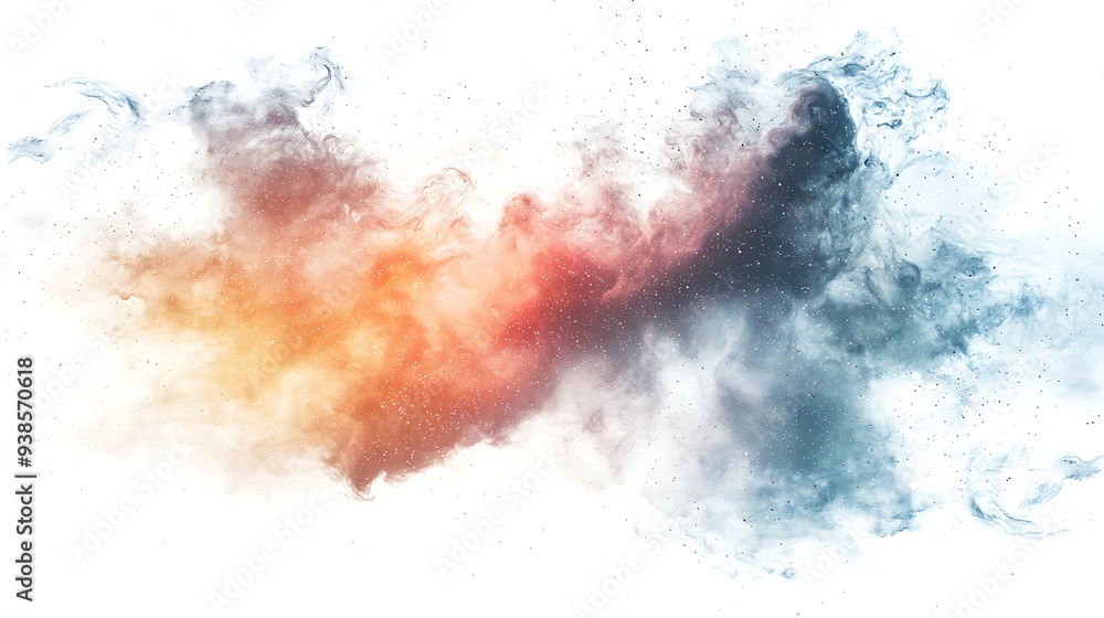 harmonious nebula cloud patterns swirling in an abstract cloud shape isolated on white background harmonious nebula cloud patterns swirling in an abstract cloud shape isolated on white background