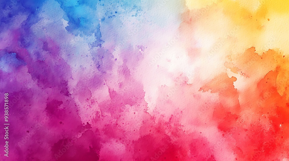 Obraz premium Bright colorful watercolor paint background texture