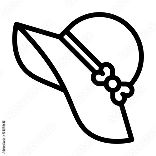 Sunhat Summer holiday icon illustration 