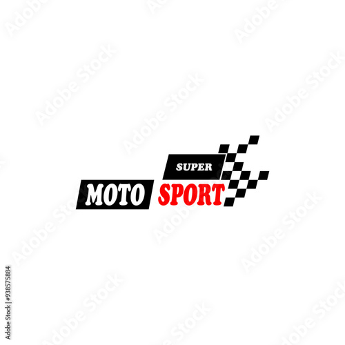 motorcycle sport logo design vector illustration