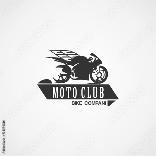 motorcycle logo design vector illustration