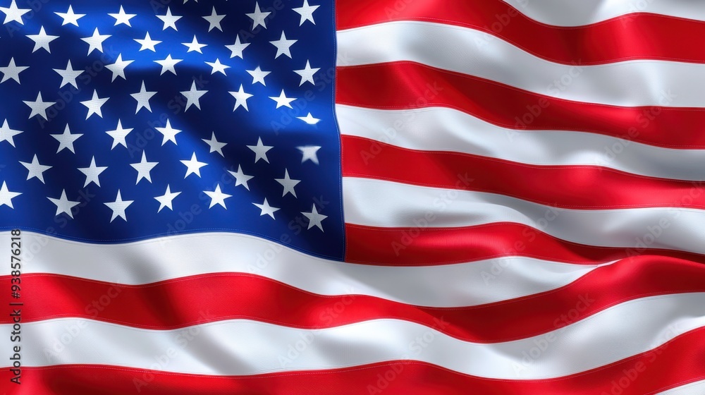 Close-up of the American flag, background image, hyperrealistic Close-up of the American flag, background image, hyperrealistic