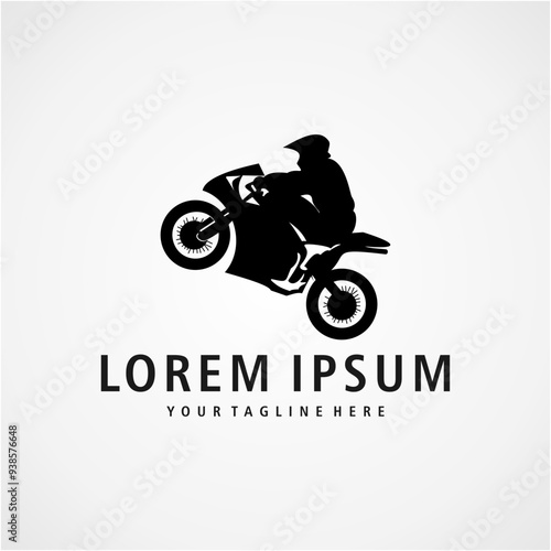 Motorcycle logo design vector illustration