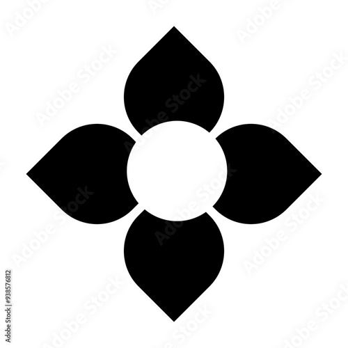 Diamon lotus flower square design icon