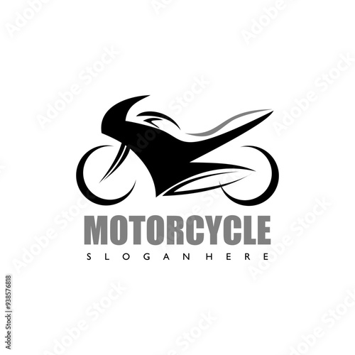 Motorcycle logo design vector illustration