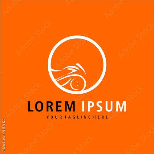 Motorcycle logo design vector illustration