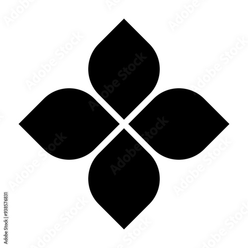 Diamon lotus flower square design icon