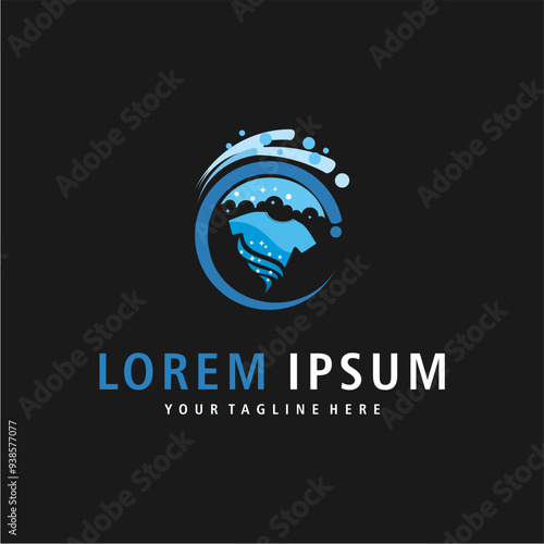 laundry logo design vector illustration