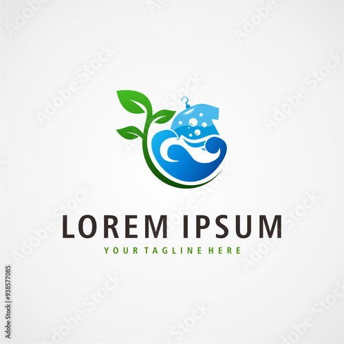 laundry logo design vector illustration
