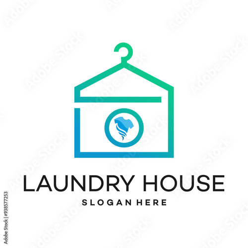 laundry logo design vector illustration