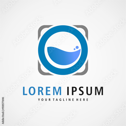 laundry logo design vector illustration