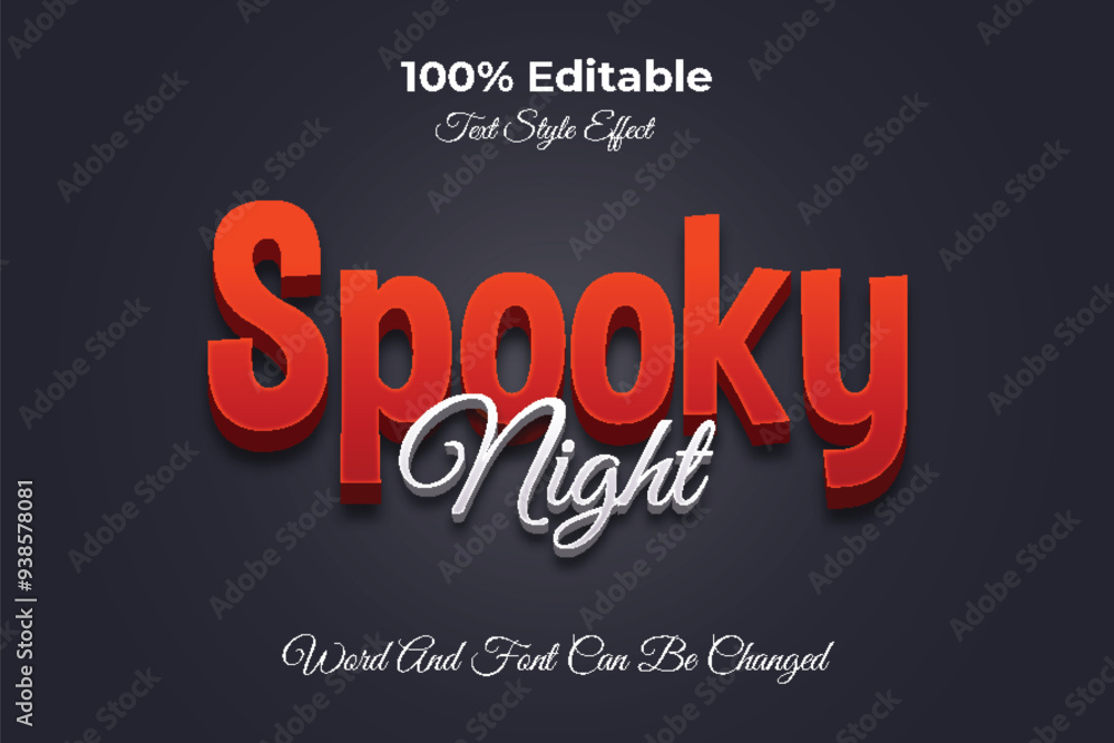Spooky night editable text effect template Spooky night editable text effect template