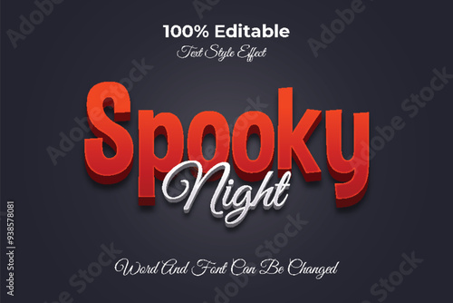 Spooky night editable text effect template