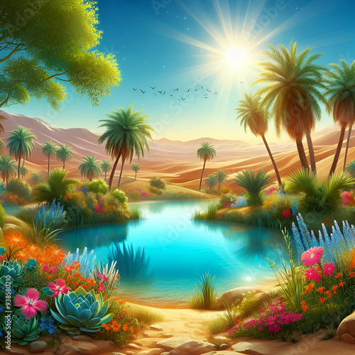 Wallpaper Mural beach with palm trees Torontodigital.ca