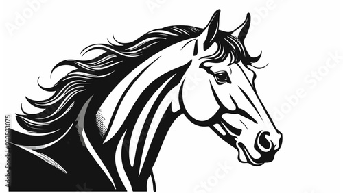 Horse Head Sketch Style - Animal Face Portrait Mammal
