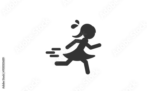ストーカー被害をイメージしたピクトグラムアイコン2