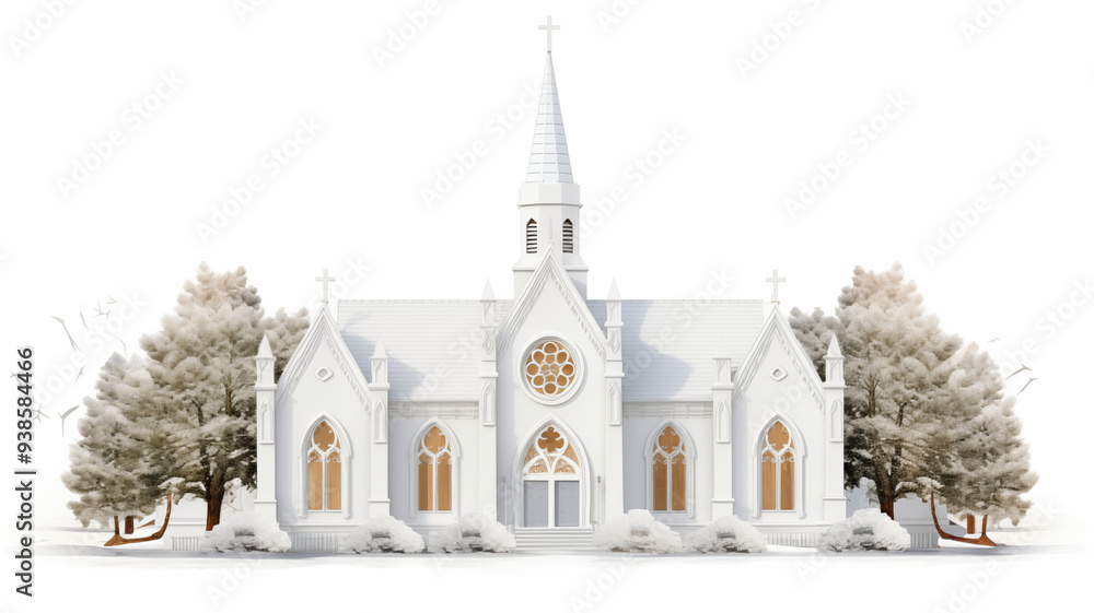 Fototapeta premium White church