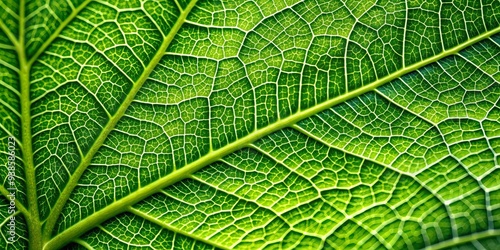 Macro shot of a green leaf with detailed texture, macro, close-up, green, leaf, texture, plant, nature, vibrant, detail