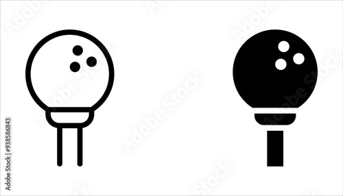 Golf line icon set. Golf yard outline vector icon Symbol on white background