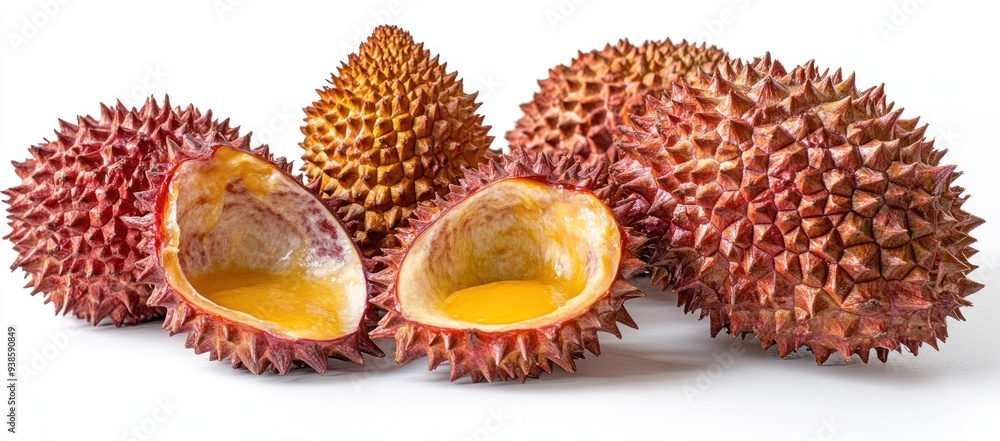 The durian fruit Ldesktop is placed on the white background The durian fruit Ldesktop is placed on the white background