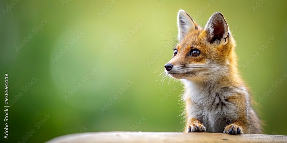 Fototapeta premium Curious little furry animal staring intently at something, curious, small, furry, cute, creature, gaze, interested