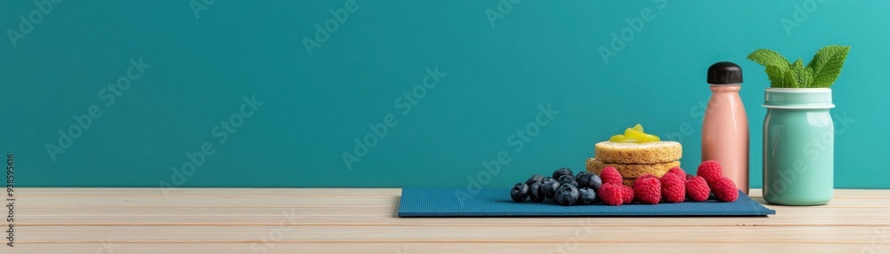 A tranquil morning routine with a yoga mat, a balanced breakfast, and a wellness journal, symbolizing the integration of balance and prevention in daily life A tranquil morning routine with a yoga mat, a balanced breakfast, and a wellness journal, symbolizing the integration of balance and prevention in daily life