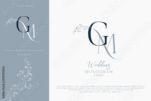 GM MG wedding initial monogram logo