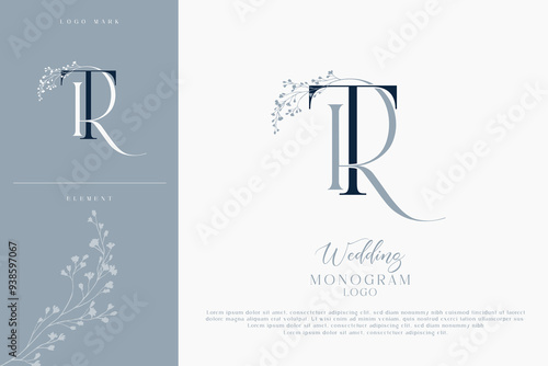 tr rt wedding initial monogram logo