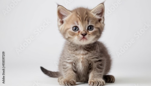  Adorable Kitten with Big Eyes and Striped Fur