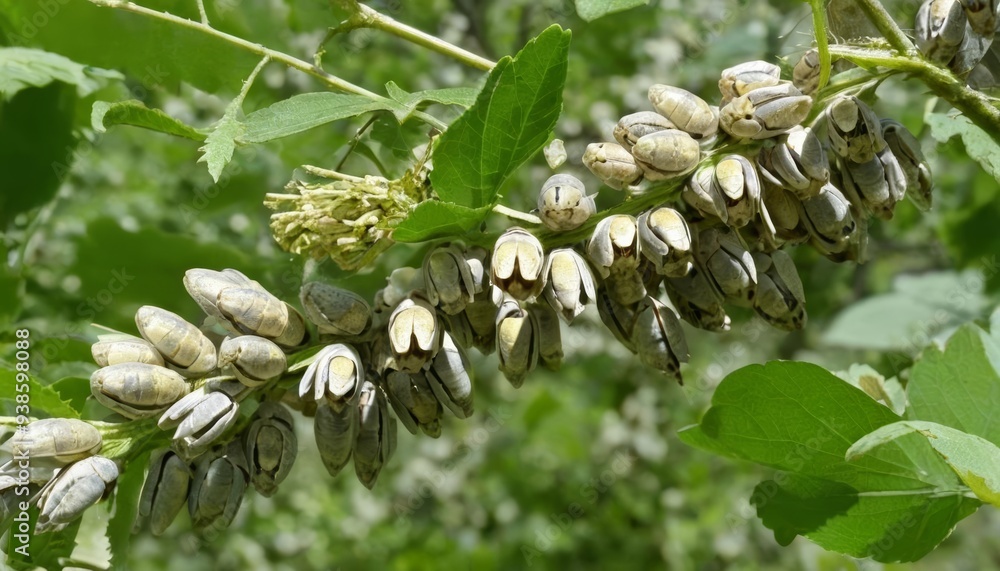Fototapeta premium Natures bounty A tree laden with ripe readytoharvest nuts